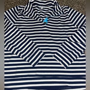 J. Crew Blue and White Striped Top